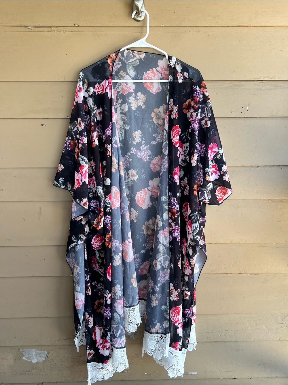 Hibluco Floral Kimono Size XL Summer Beach Vacation Resortwear